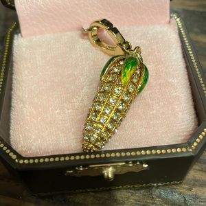 RARE Juicy Couture pave corn charm YJRU2334 original tagged box NIB